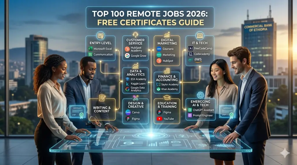 Top 100 Remote Jobs You Can Get with Free Certificates in 2026