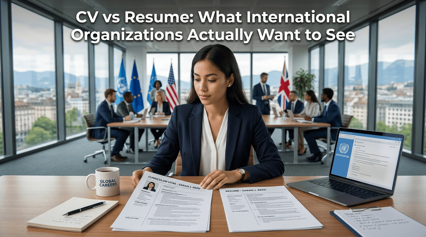 CV vs Resume What International Organizations Actually Want to See CV vs resume international organizations