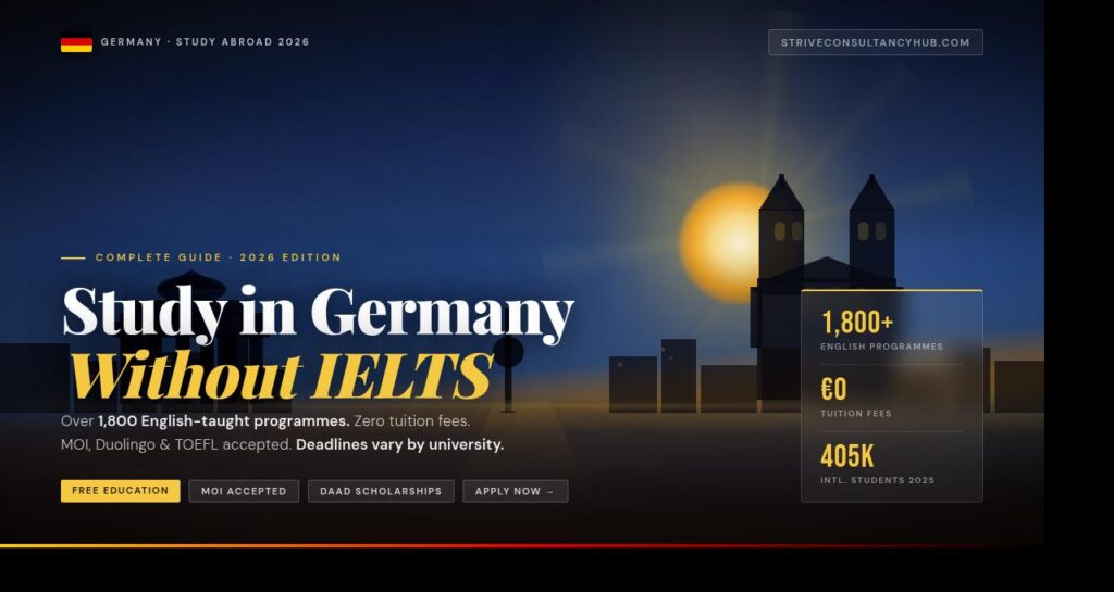 Study in Germany without IELTS 2026