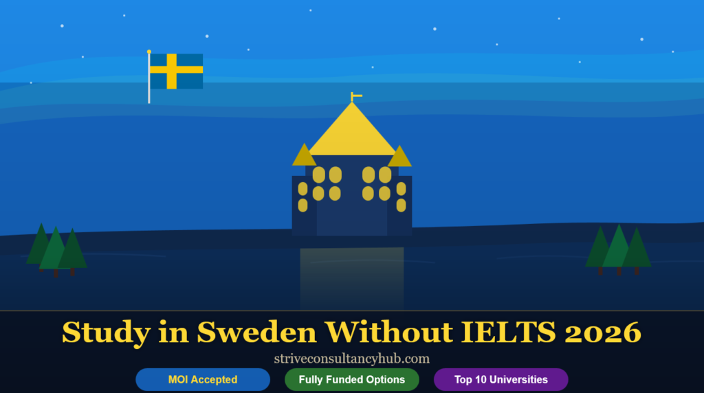 Study in Sweden without IELTS 2026
